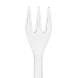Plastic CPLA Appetizer Mini fork Transparent 100 mm (50 Units)