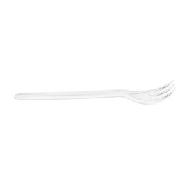 Plastic CPLA Appetizer Mini fork Transparent 100 mm (1000 Units)
