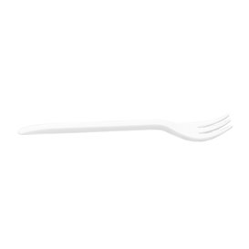 Plastic CPLA Appetizer Mini fork White 100 mm (50 Units)