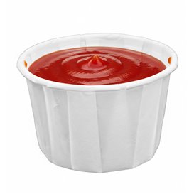 White Pleated Paper Cup of 100 ml (3000 Units)