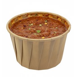 Pleated paper cup Kraft of 100 ml (250 Units)