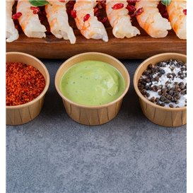 Pleated paper cup Kraft of 100 ml (250 Units)