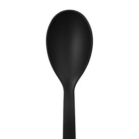 Black CPLA Plastic Appetizer Small spoon 10 cm (1000 Units)