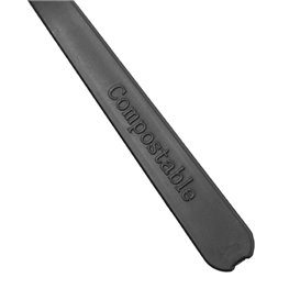 Black CPLA Plastic Appetizer Small spoon 10 cm (1000 Units)