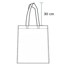 Non-Woven Bag with Short Handles Aquamarine 38x42cm (200 Units)