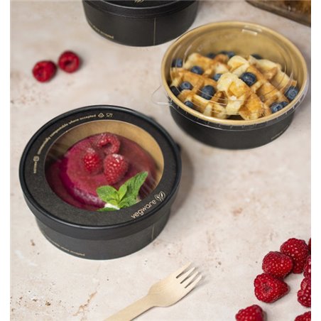 Ø15 cm round cardboard lid with window