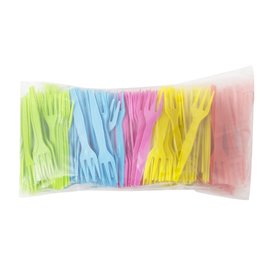 Colors CPLA Plastic Mini Fork 8,5 cm (5000 Units)