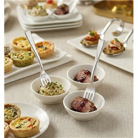 Mini fork de Plastic PS Metallic 100 mm (100 Units)