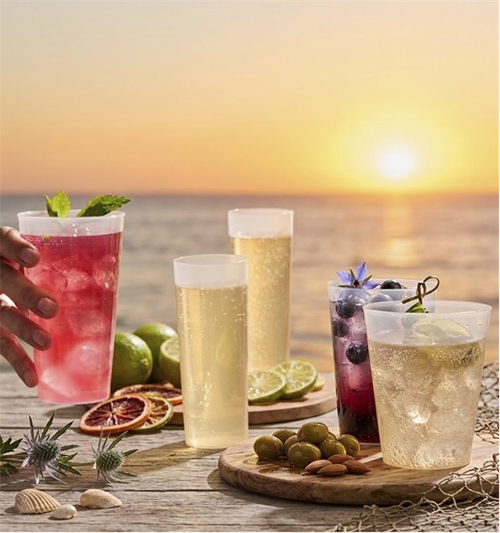 Reusable transparent cup