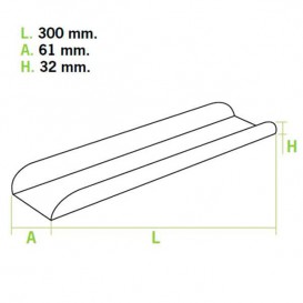 Paper Baguette Tray 30x6,1x3,2 (1000 Units)