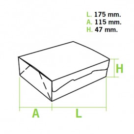 Paper Bakery Box White 17,5x11,5x4,7cm 250g (20 Units)