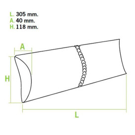 Paper Baguette Container Kraft Easy Opening (25 Units)