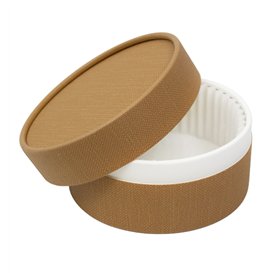 Bakeable Kraft Cardboard CakesBox with Mold Ø13x7cm 500ml 16Oz (50 Units)