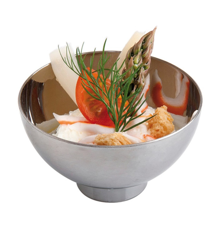 Tasting Plastic Bowl PS Silver 6,7x3,5cm 72ml 