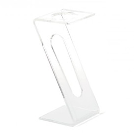 Plastic Flute Stand 1 Slot Clear 