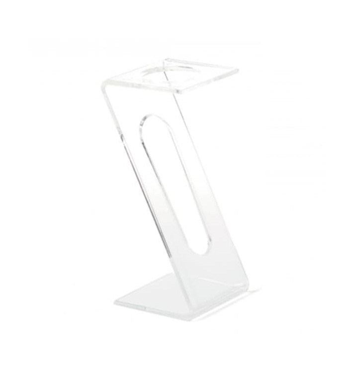 Plastic Flute Stand 1 Slot Clear Plastic Flute Stand 1 Slot Clear