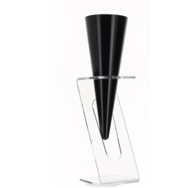 Plastic Flute Stand 1 Slot Clear (2 Units)