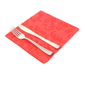 Airlaid Napkins "Damascato" Red 40x40cm 