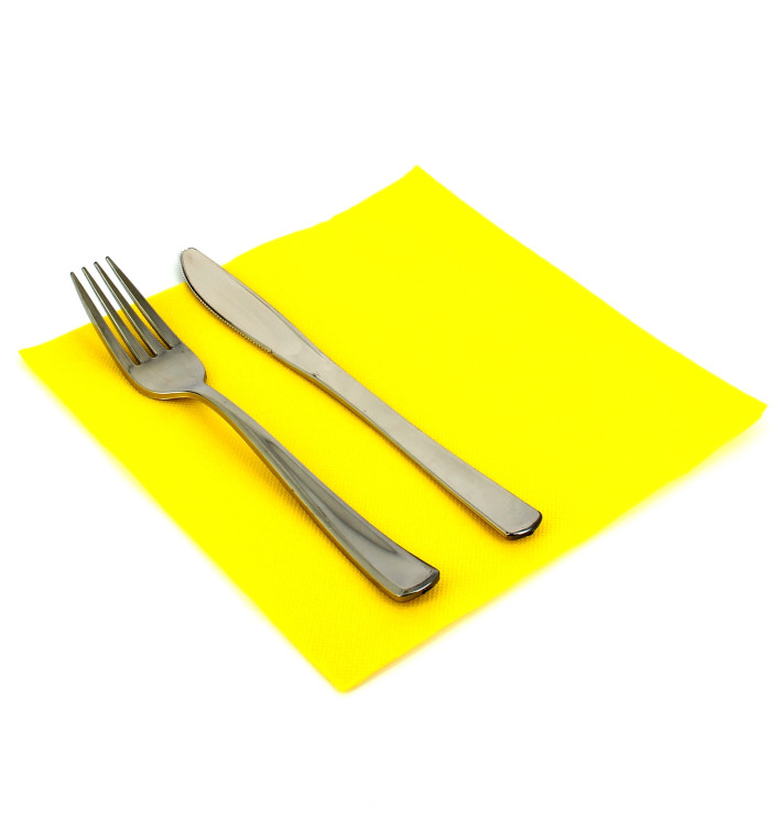 Paper Napkin Double Point Yellow 40x40cm Paper Napkin Double Point Yellow 40x40cm