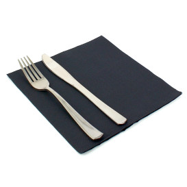 Paper Napkin Double Point Black 40x40cm 