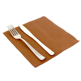 Paper Napkin Double Point Brown 40x40cm 