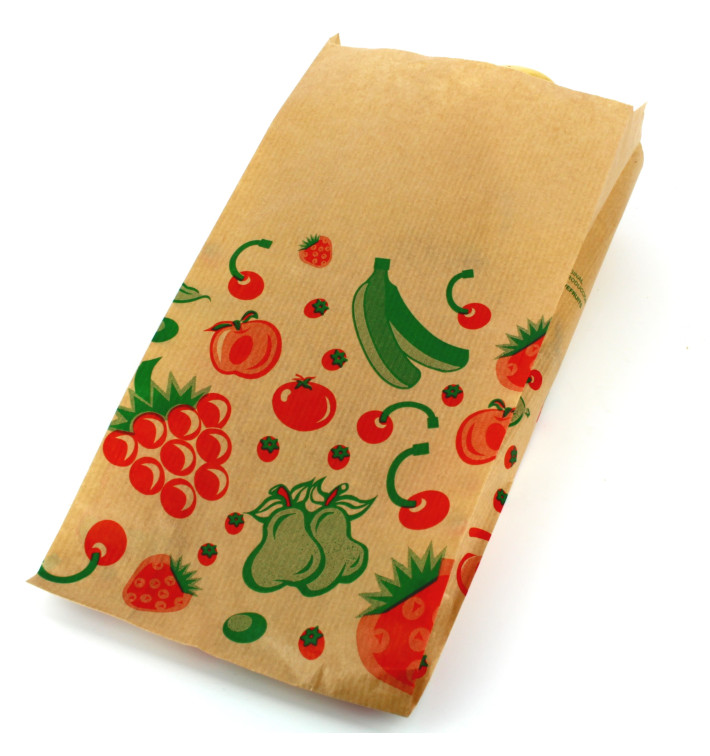 Paper Food Bag Fruit Design 14+7x28cm (1000 Units) Paper Food Bag Fruit Design 14+7x28cm (1000 Units)
