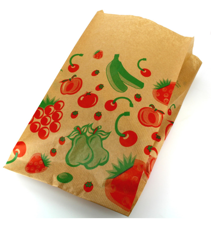 Paper Food Bag Fruit Design 22+12x36cm Paper Food Bag Fruit Design 22+12x36cm